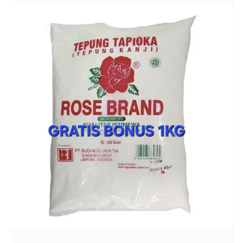 

Tepung Tapioka RoseBrand 500gr | Gratis Bonus