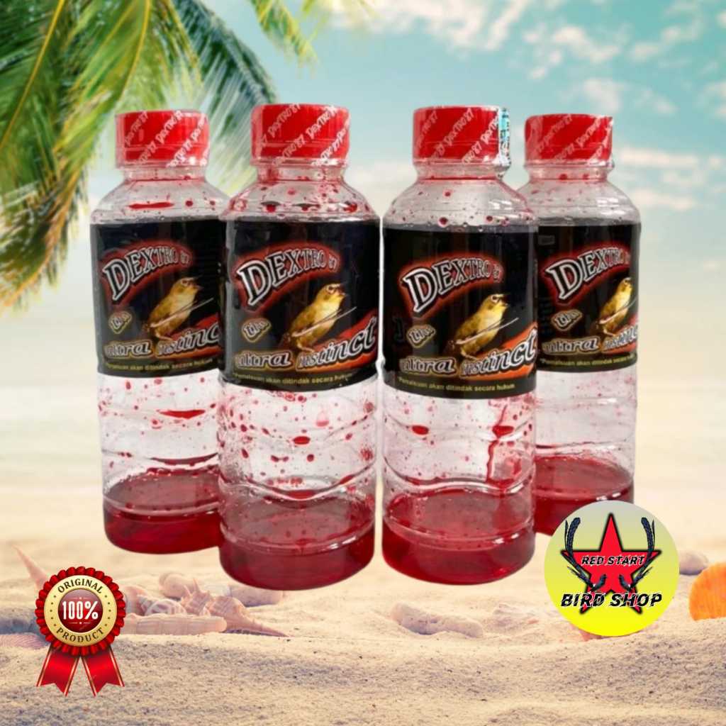 Promo Dextro87 Multivitamin Minuman Vitamin Burung Pleci KEMASAN BARU TUTUP MERAH Termurah