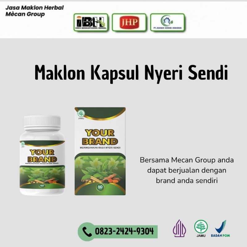 Maklon kapsul herbal | maklon kapsul nyeri sendi