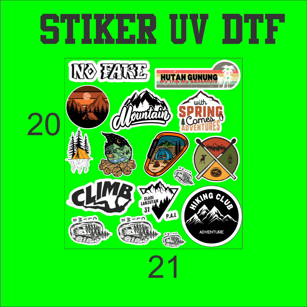 

Stiker Pendaki Mountain Adventure clim Gunung bawakaraeng UV Dtf case tumbler Laptop Cermin