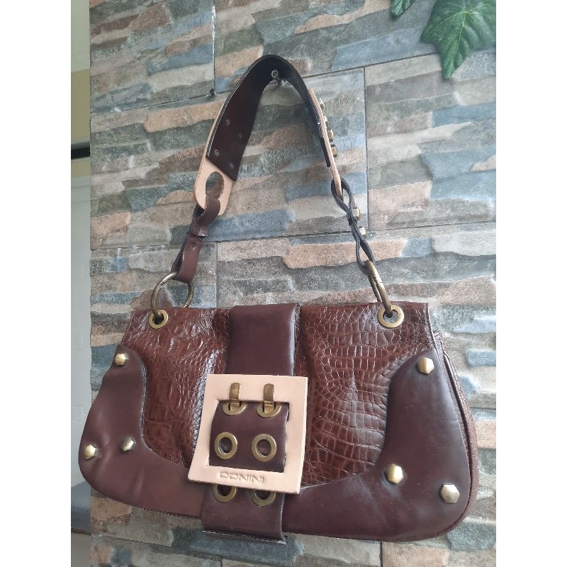 Shoulder Cokelat DONINI - TAS PRELOVED BRANDED ORIGINAL