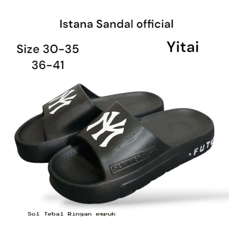 Sandal Anak Laki Laki Terbaru Trend Yitai New York / Sendal Selop Cowok Karet Sol Tebal Anti Slip