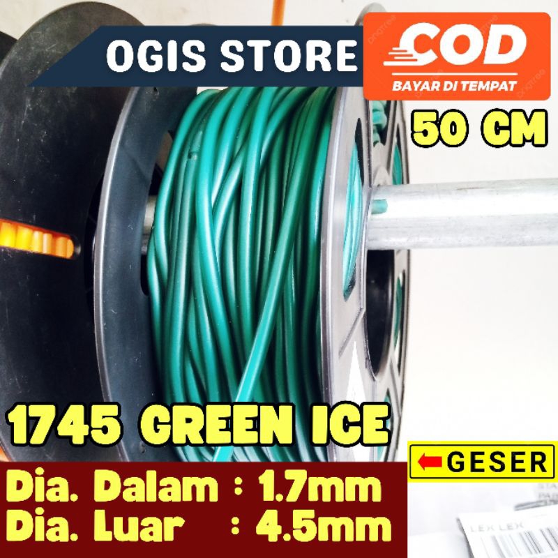 karet ketapel ikan ukuran 1745 warna green ice