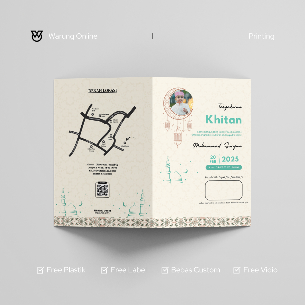 Undangan Khitan Tema Islamic 8
