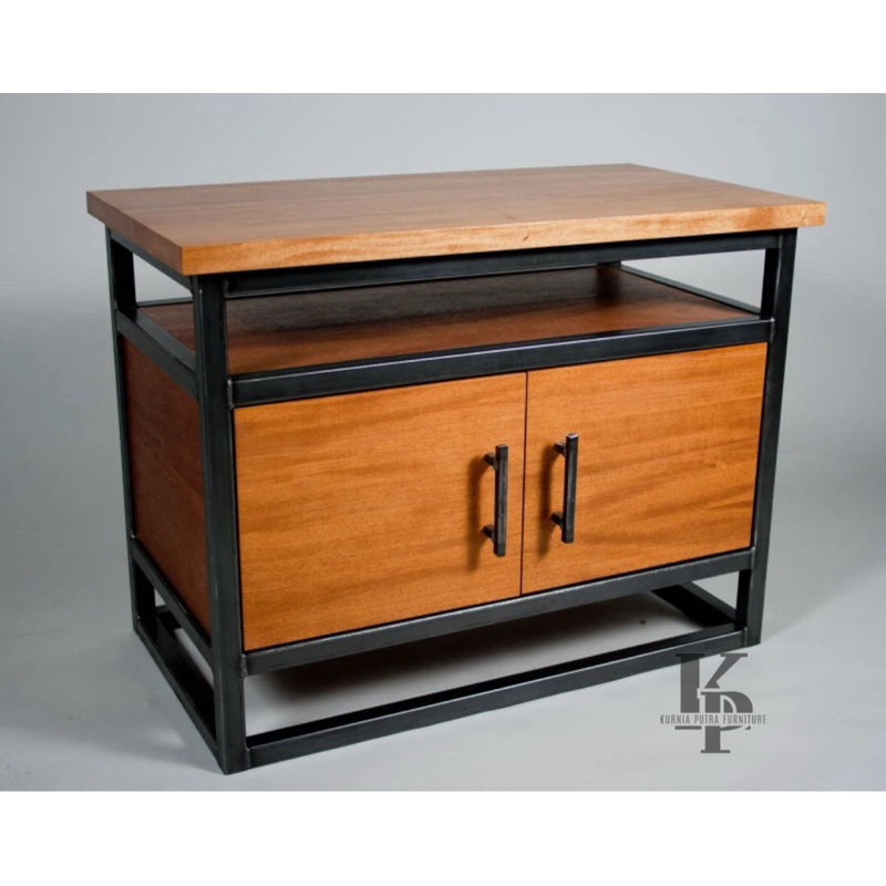 Bufet Tv Minimalis Jati Rangka Besi Hollow / Bufet Tv