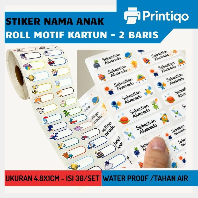 

Printiqo - Stiker nama anak Vinyl Glossy - SN02