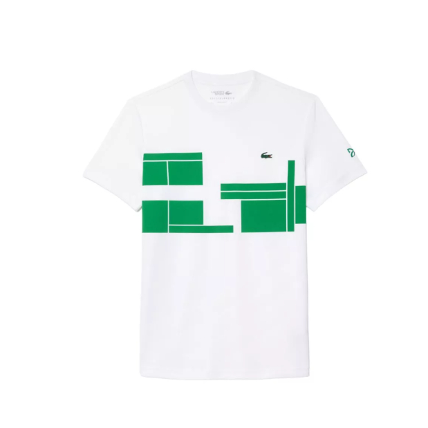jersey tennis jersey golf design Men's T-shirt Lacoste Tennis x Novak Djokovic - White