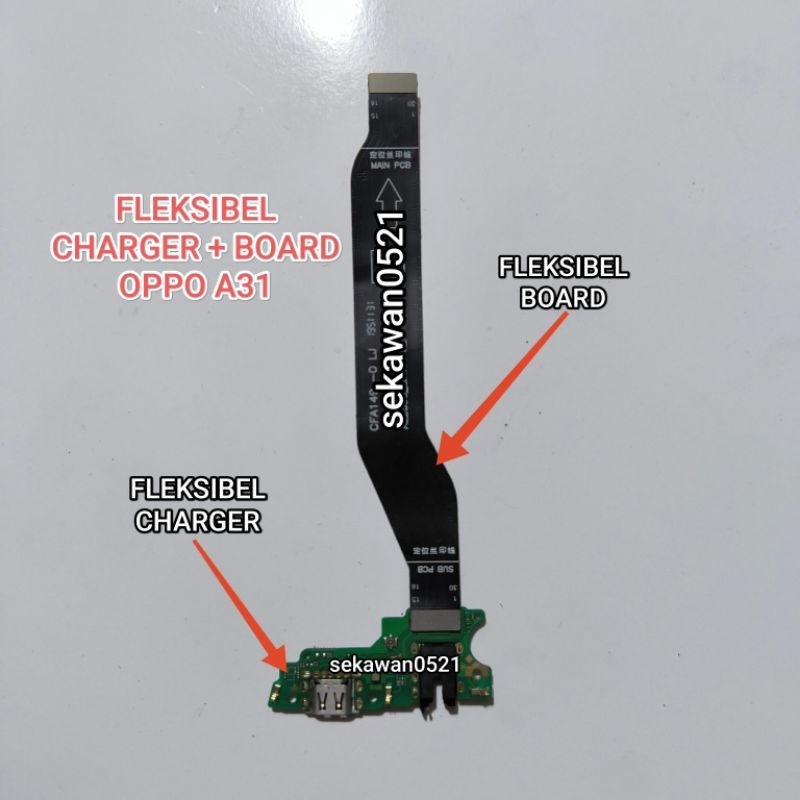 Flexi Flexibel Charger + Flexibel Board Oppo A31 Original Satu Set Oppo A31