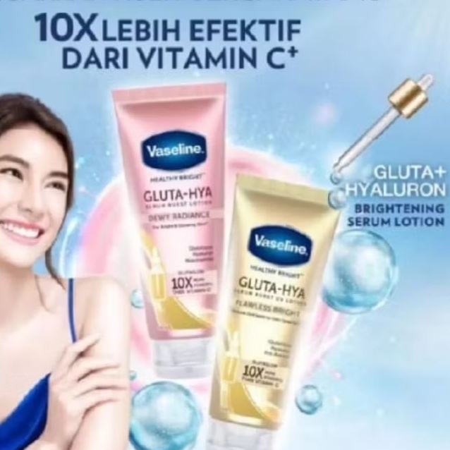 Vaseline Gluta Hya Serum Burst Lotion Flawless Bright | Dewi Radiance