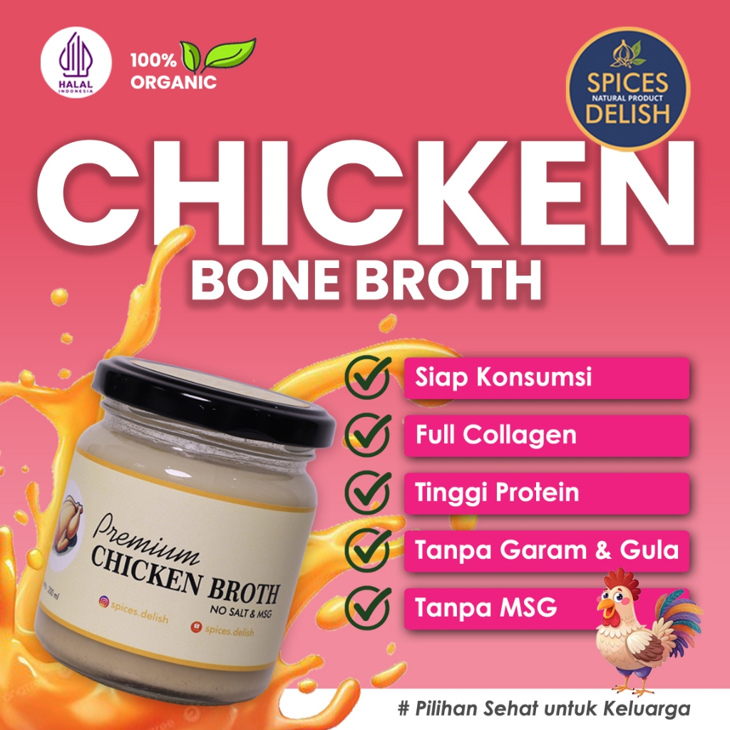 

Chicken Bone Broth | Kaldu Tulang Ayam Kampung Organik | MPASI BB Booster - Spices Delish