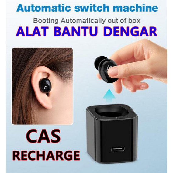 Alat Bantu Dengar Isi Ulang Cas  / Hearing Aid ITE / Alat Bantu Pendengaran Model Cas / Hearing ITE 