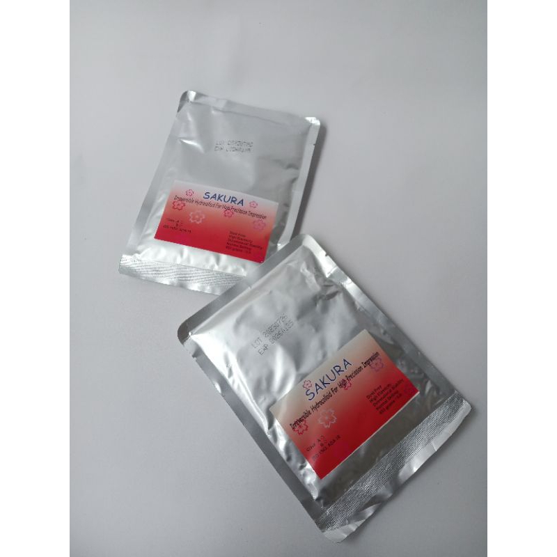 Alginate Sakura Kemasan Sachet Bahan Cetak Gigi Palsu