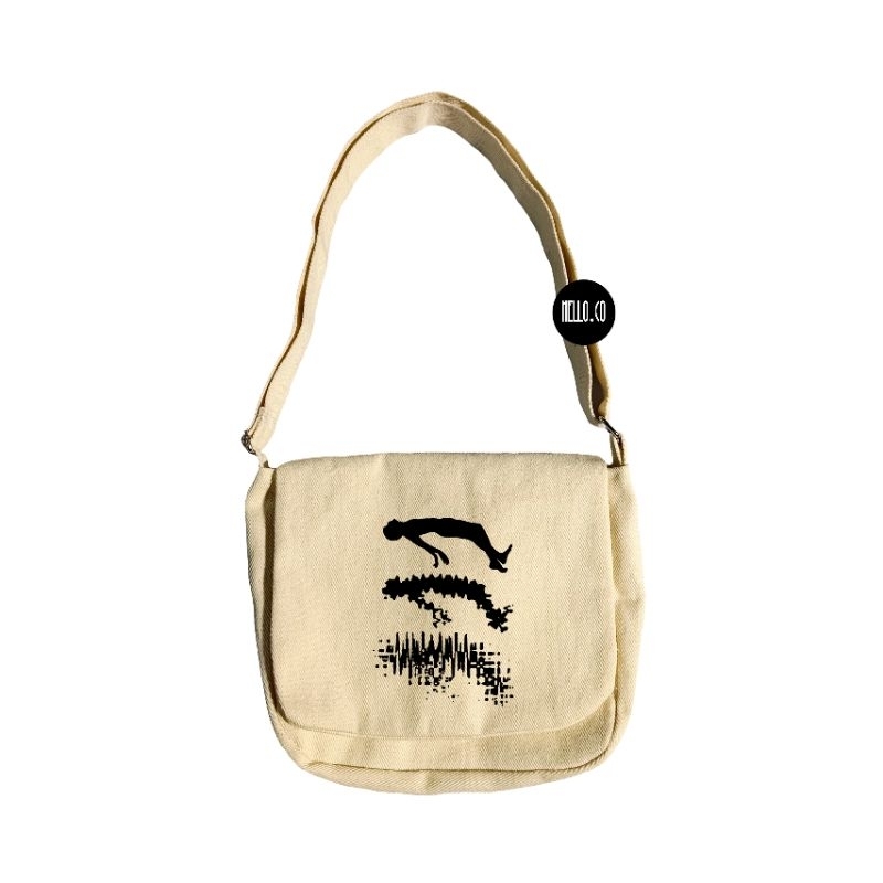 Tas selempang Sling bag Pria wanita broken white