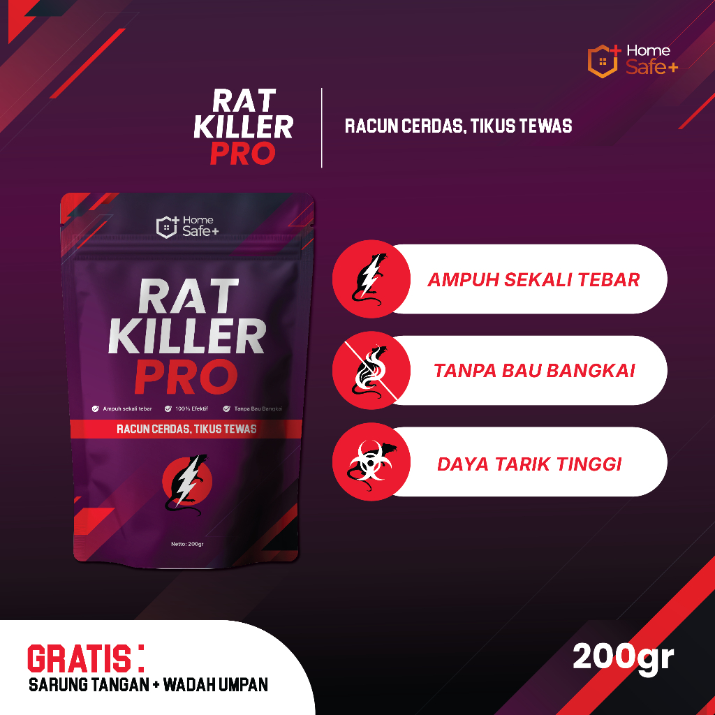 RatKiller Pro | Racun Tikus Mati Kering Tanpa Bau Bangkai Menyengat