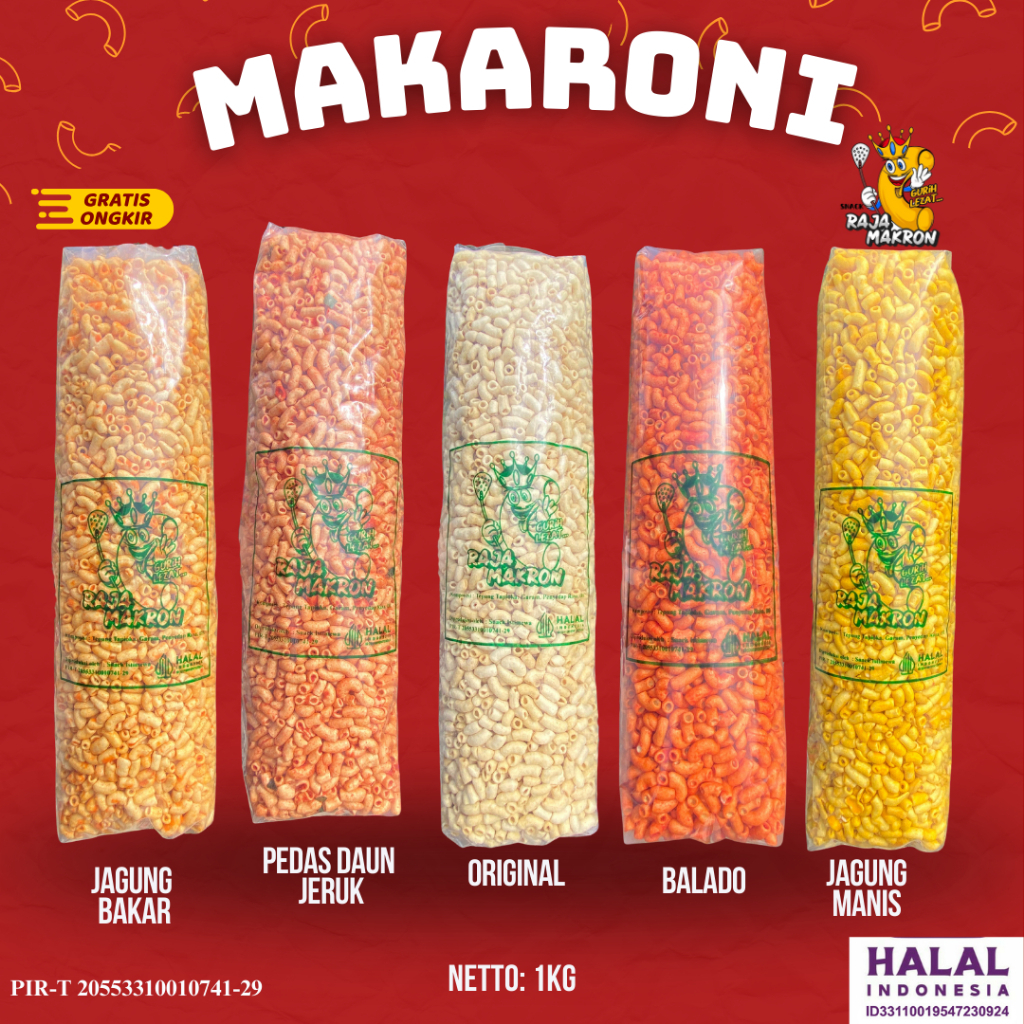 

makaroni bantat 1bal/makaroni bantet 1 kg/ makaroni bantat 3 varian rasa/makaroni bantat murah