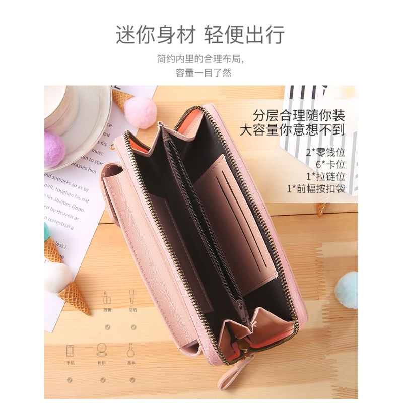 22Aninstore Tas Mini Wanita Lucu Forever Young Tas HP Selempang Tali Panjang Fleksibel