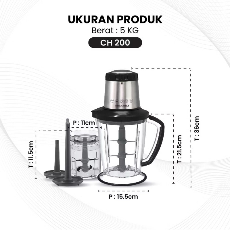 GELAS BESAR (SET) CHOPPER MITOCHIBA CH200