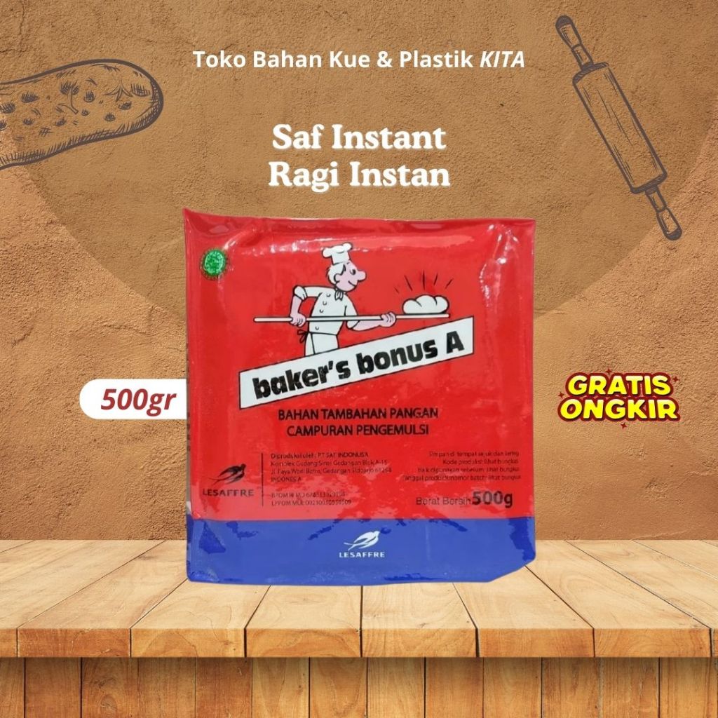 

BAKERS BONUS A, Pengembang Roti Bread Improver per 500 gram