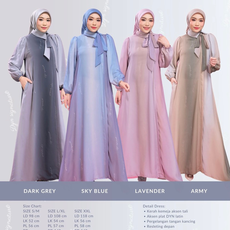 DYN CLOTHINGLINE KAMARI DRESS | GAMIS MUSLIMAH MEWAH| GAMIS BAHAN CERUTY PREMIUM | FASHION MUSLIM