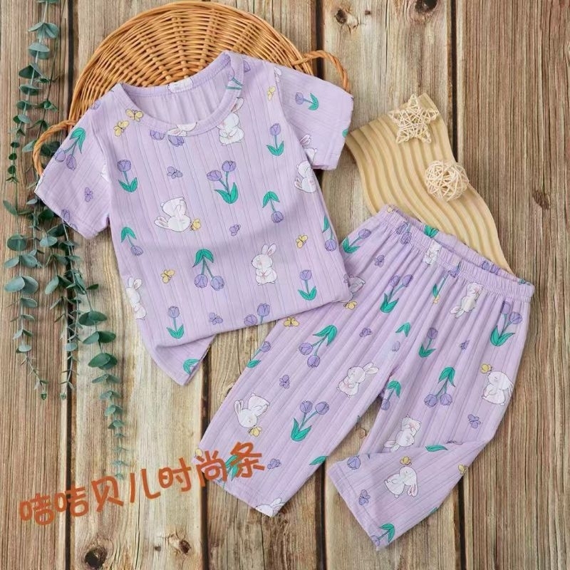 HPL jijibeier salur piyama anak setelan anak organik