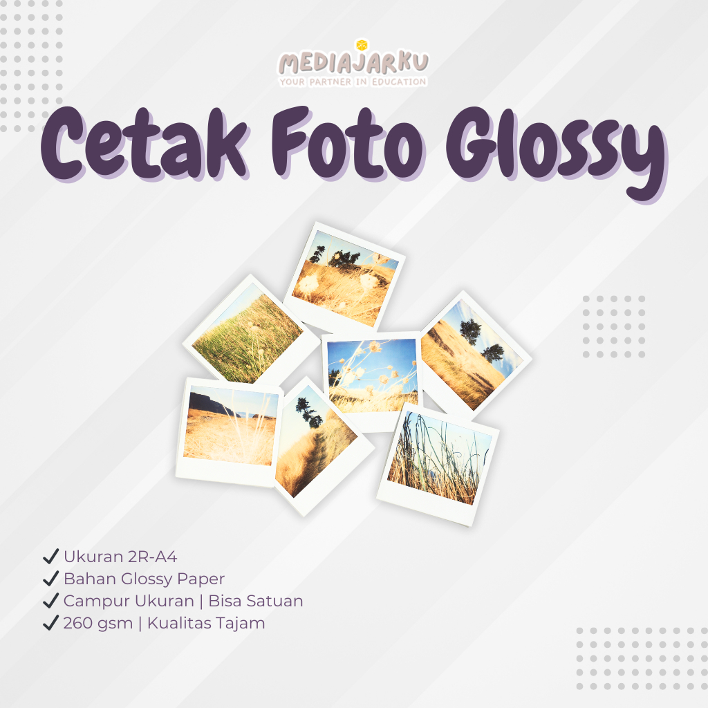 Cetak Foto 2R–A4 | Kertas Glossy 260gsm | Hasil Tajam & Berkualitas