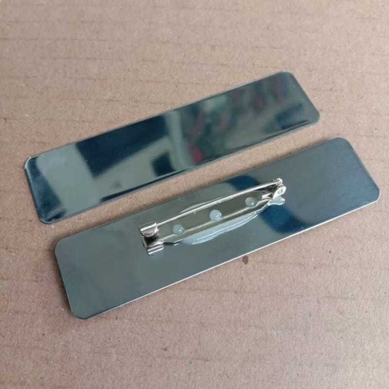 

RB Nama dada name tag bahan stainless warna silver