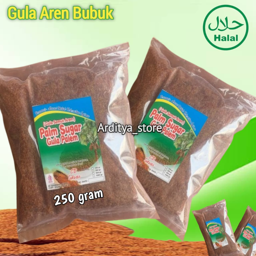 

( BPOM ) Gula aren bubuk 250 gram / Palm sugar /Gula semut