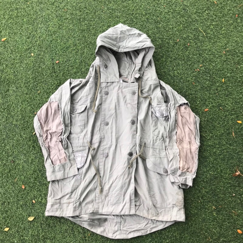 Zara Parka M-51 mods mayday  hooded parka With Style and ripped in a few spot like sleeves etc green