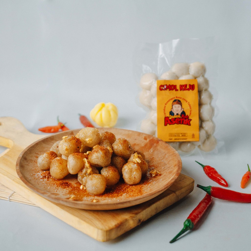 

[Eksklusif] CIMOL Keju Meleleh lengkap dengan bumbu Minyak Bawang Putih Asin Pedas isi 30 butir by Snack Koh Asenk