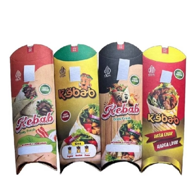

100 Lembar Dus Kebab // 100 Lembar Kemasan Kebab // 100 Lembar wadah Kebab.