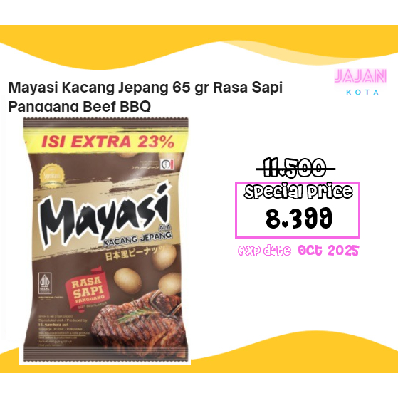 

Mayasi Kacang Jepang 65 gram Sapi Panggang
