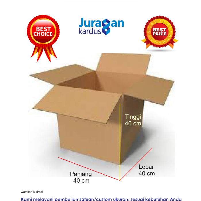 

Kardus Polos 40x40x40 cm ( Double Wall )