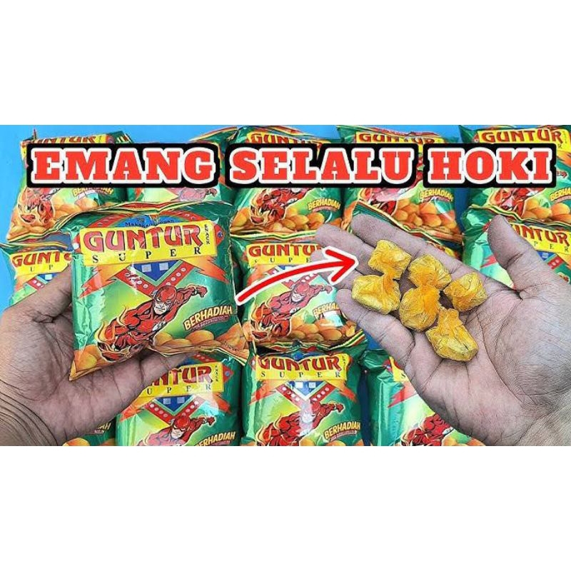 SNACK BERHADIAH UANG GUNTUR SUPER 1 BALLS ISI 10 PCS