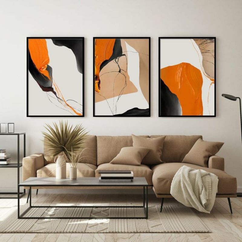 lukisan abstrak design tekstur timbul original handmade on canvas cat akrilik