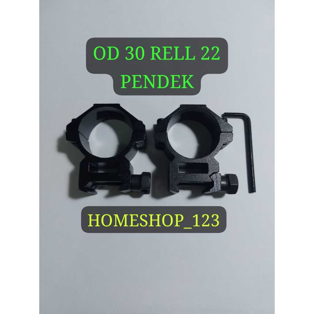Mounting Rell 22 Od 30 Pendek Mounting Teleskop Rail