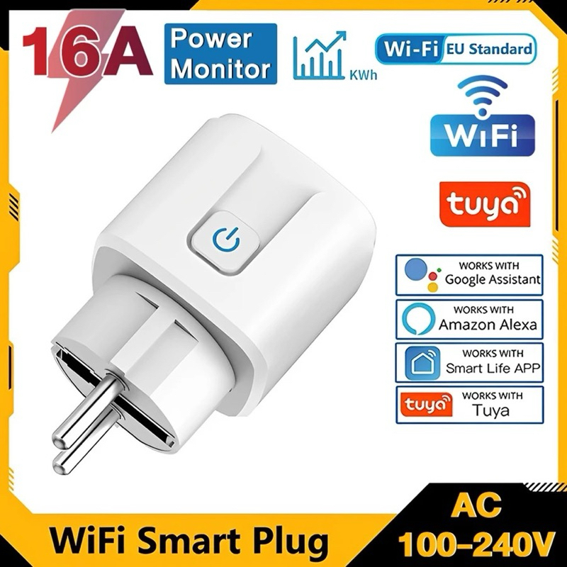 Stop Kontak WiFi 16A Smart Plug 16A Wireless Saklar Colokan Wifi Stop Kontak Timer WIFI