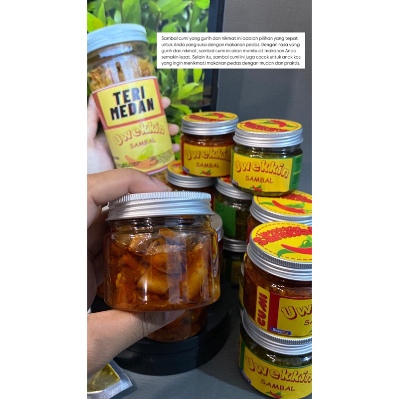 

Sambal aneka varian Cumi, Cumi Pete, Ati Ampela, Rebon, yang enak dan lezat 150gr