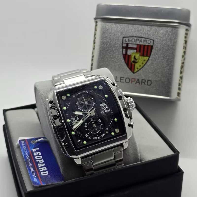 Jam Tangan Pria Original Crhono Leopard