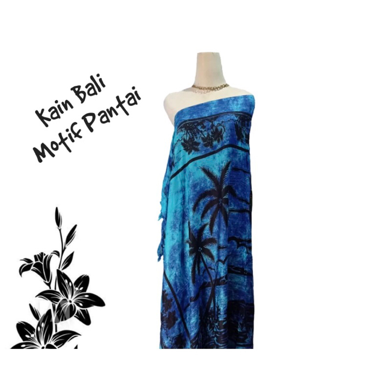kain bali-kain bali dengan motif pantai