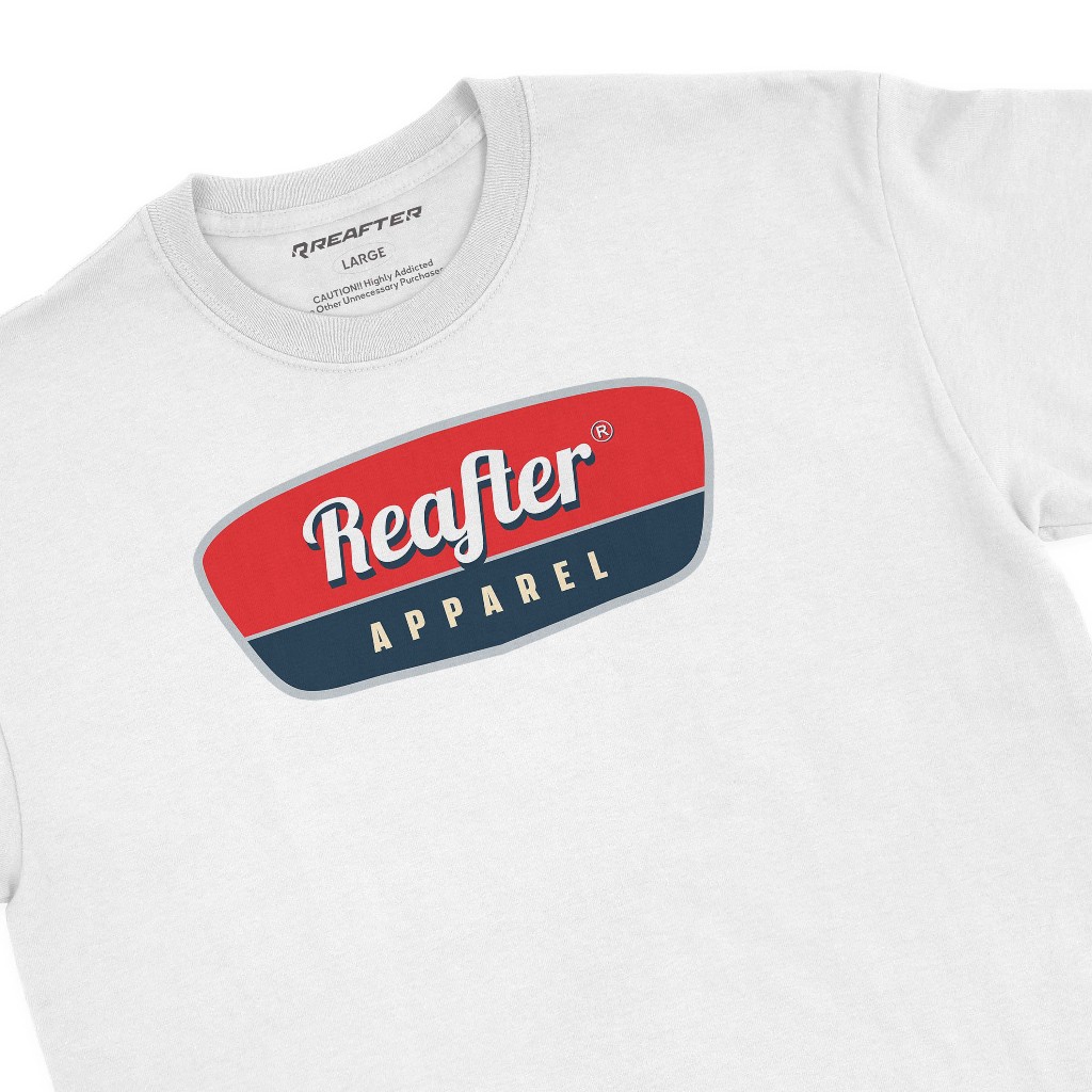 Kaos Putih Reafter – Gasoline Sign - Premium Cotton Combed T-shirt - Lengan Pendek