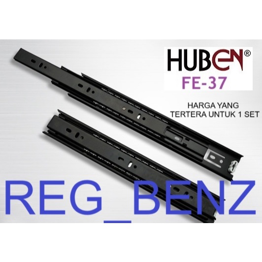 (PER SET) Rel Laci 60cm Double Track Huben FE-37 | Rel Laci Full Extension 60 cm FE 37