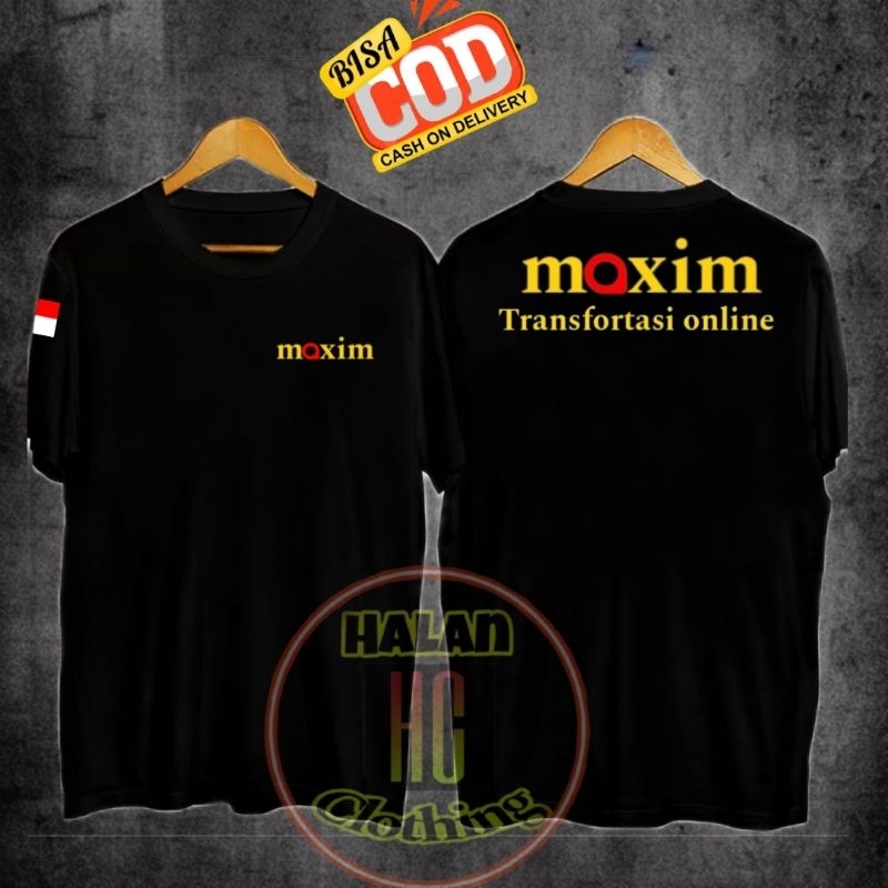 kaos hitam driver Maxim kaos pria terbaru