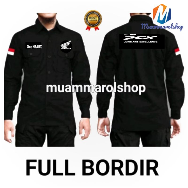kemeja honda pcx kemeja dealer bordir