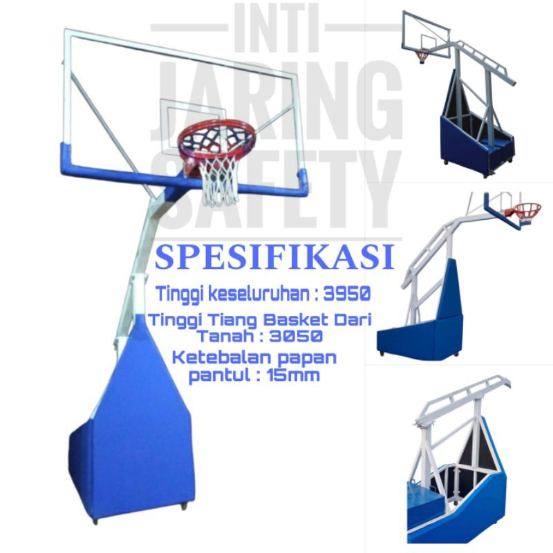 Tiang basket portable 1 set ( 2 tiang basket )