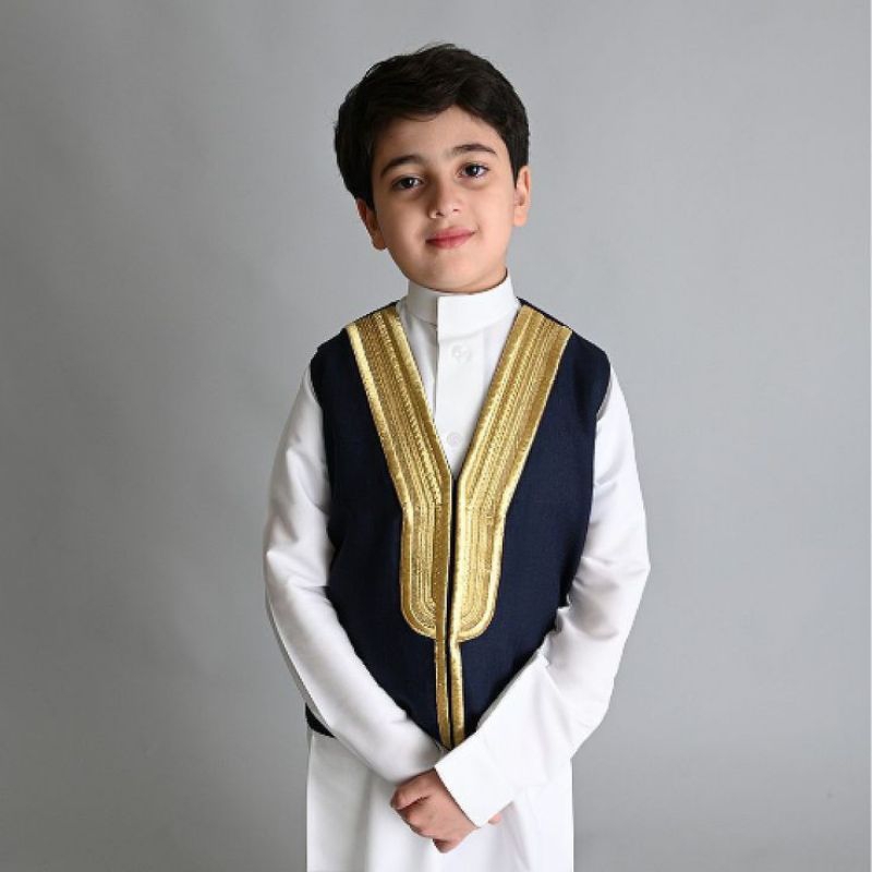 Rompi Sholat Anak Laki Laki Ala Syekh Arab [Pelindung Gamis] Plus Gamis Putih