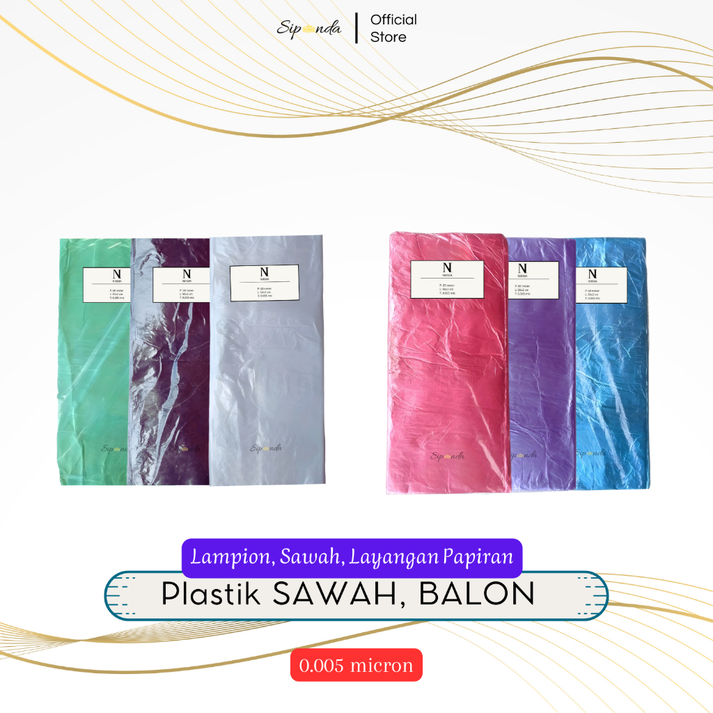 Plastik Sawah/ Layangan Papiran/ Terjun Payung 50x60 meter warna