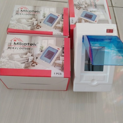 Box MCB 2 group lobang dengan tutup Mikotek