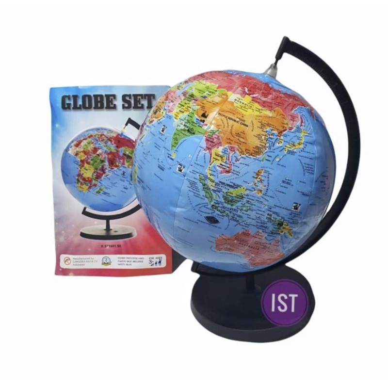 Mainan Balon Tiup Globe Edukasi Geografis Anak / Peta Dunia Globe Set