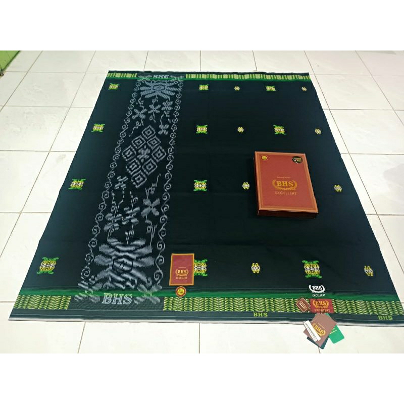 Sarung BHS  Motif Excelent Songket Hitam Putih Songket Terbaru