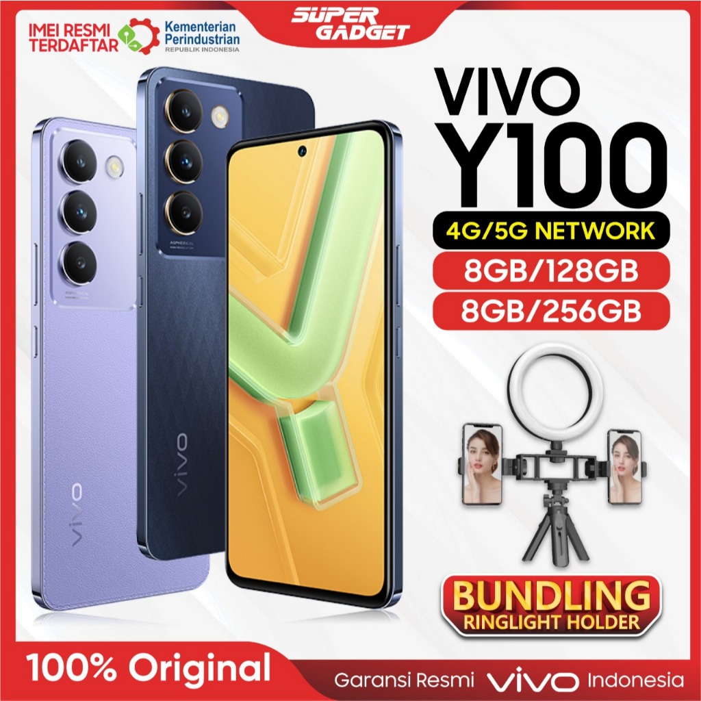 VIVO Y100 5G 4G 8/128 8/256 RAM 8 ROM 128 256 GB 8GB 128GB 256GB HP Smartphone Android